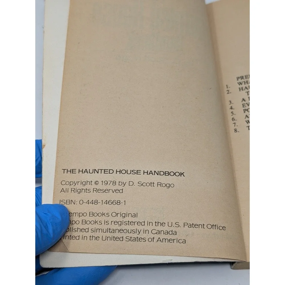 Haunted House Handbook by D. Scott Rogo Ghosts Occult Supernatural Book 1978 VTG